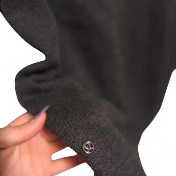 Lululemon Bhakati Reality Short Sleeve Sweater - Dark Grey - 10 - Picture 7 of 8
